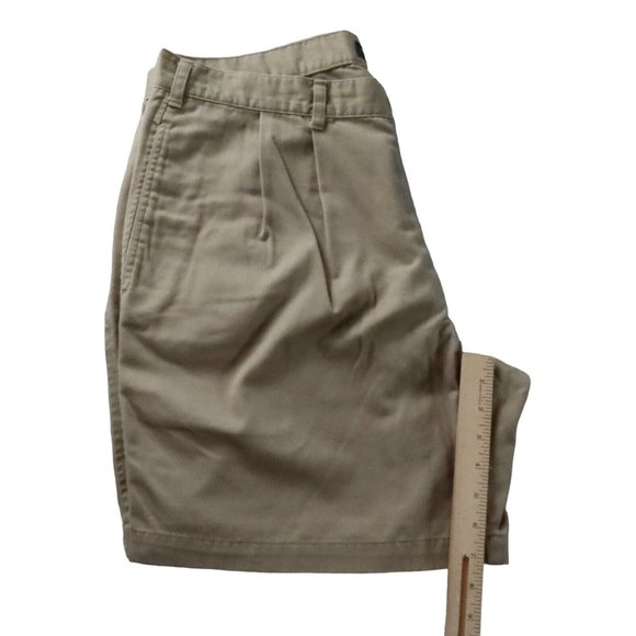 DOCKERS Shorts Men's Pleated Khakis Slash Pockets Button Brown 38 - Picture 8 of 11